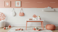Cute Nursery Room Decor with Pastel Pink and White Accents for Kids