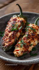 Spicy Chili Pepper Dish with Fresh Red and Green Peppers