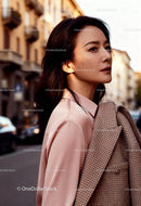 Confident woman portrait in urban soft evening light
