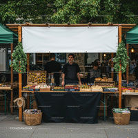 Artisan baked goods and sweets at outdoor market stall