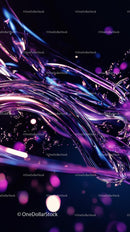 Futuristic Abstract Light Trails with Neon Glow