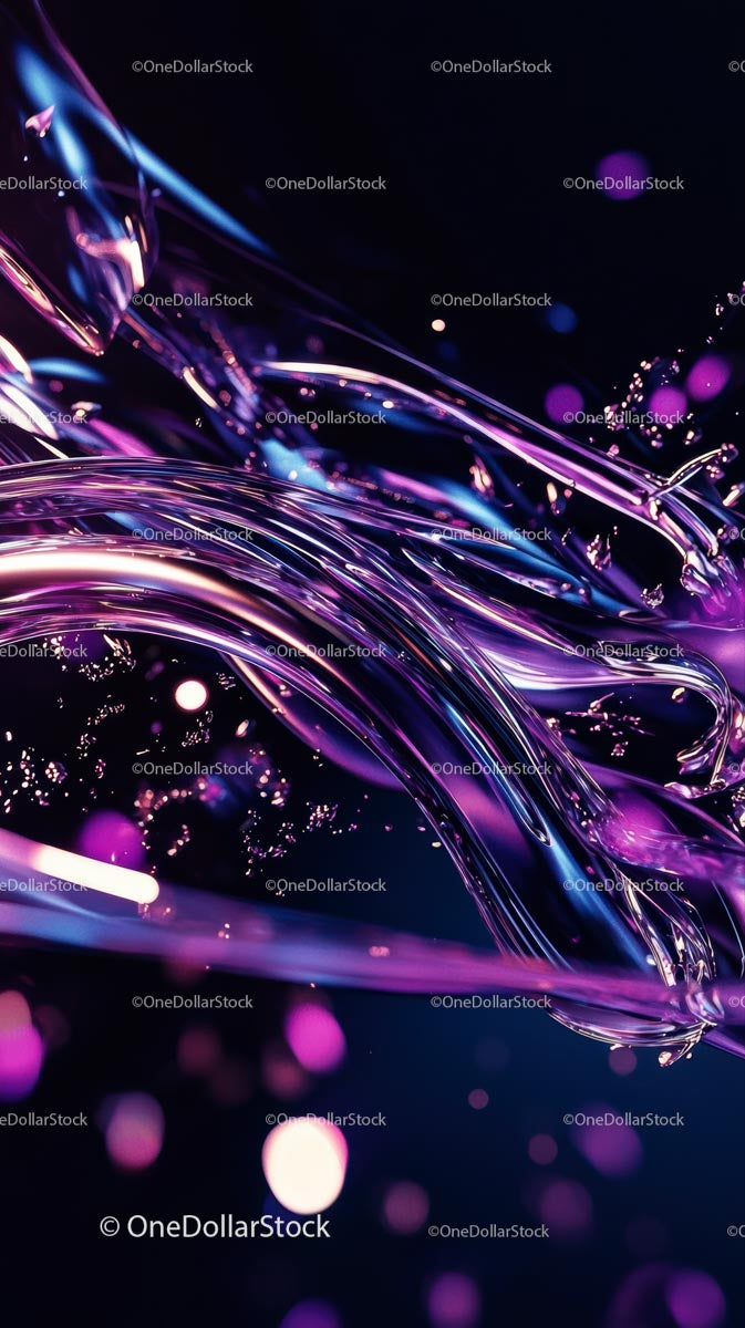 Futuristic Abstract Light Trails with Neon Glow