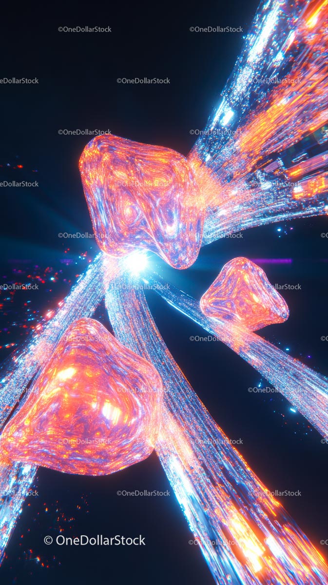 Futuristic Light Trails and Energy Streams with Neon Colors
