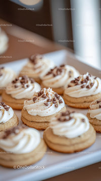 Chocolate Chip Cookie with Whipped Cream and Chocolate Topping