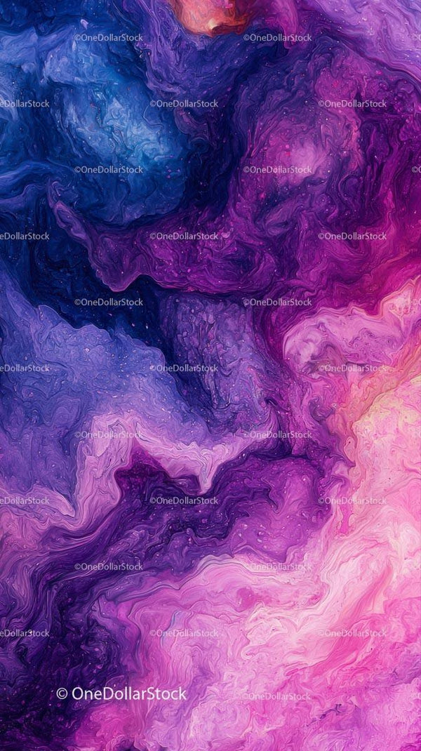Vibrant Purple and Pink Abstract Fluid Art Background
