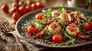 Fresh Cherry Tomato and Burrata Salad with Sun-Dried Tomatoes and Olives
