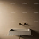 Contemporary Beige Bathroom with Wall-Mounted Faucet and Ceramic Sink