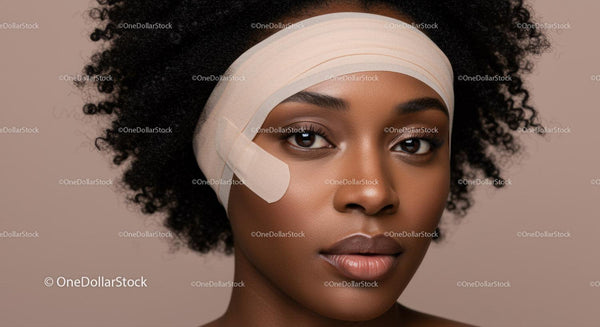 Zbliżenie na Afroamerykankę z Naturalną Skórą i Fryzurą Afro