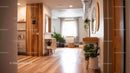 Bright and Cozy Modern Living Space with Natural Wooden Decor