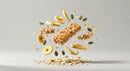 Floating Granola Bar with Oats and Banana Slices