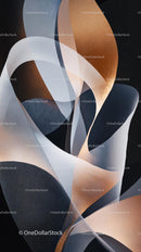 Abstract Colorful Wavy Ribbons for Modern Artistic Background