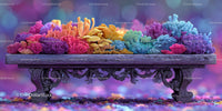 Colorful Coral Mushrooms in a Woodland Setting with Vibrant Textures