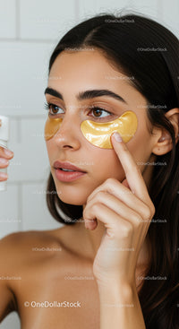 Young Woman Applying Eye Serum for Skin Refreshment