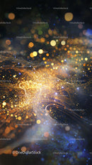 Abstract Bokeh Lights and Sparkling Particles in Vibrant Colors
