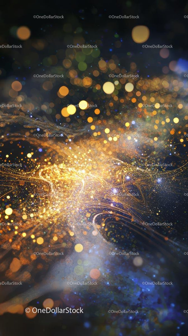 Abstract Bokeh Lights and Sparkling Particles in Vibrant Colors