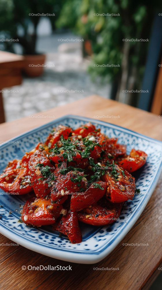Spicy Chili Pepper Dish with Fresh Red and Green Peppers