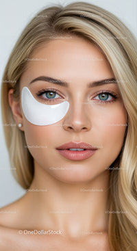 Close-Up of Elegant Woman Applying Facial Skincare Mask