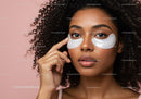 Young Woman Applying Under Eye Facial Masks for Skincare