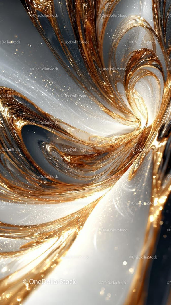 Elegant Gold and Silver Abstract Swirl for Luxury Design