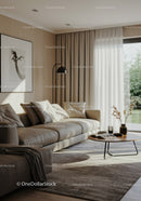 Bright Modern Living Room with Cozy Sofa and Natural Light