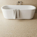 Elegant Modern White Bathtub in Contemporary Bathroom Setting
