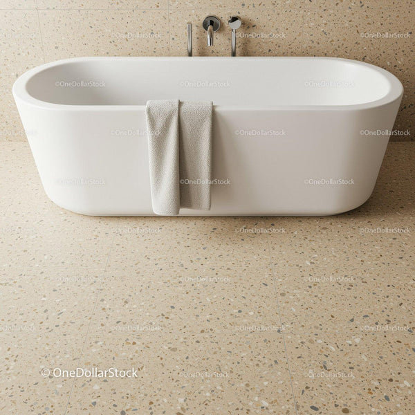 Elegant Modern White Bathtub in Contemporary Bathroom Setting
