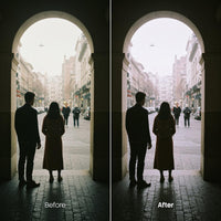 color grading preview with Film Look LUT Pack