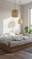 Cozy Bedroom with Natural Light and Minimalist Decor