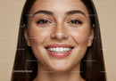 Close Up Portrait of Smiling Woman with Freckles