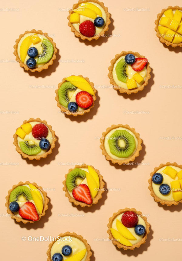 Mini Fruit Tarts with Fresh Kiwi and Berries