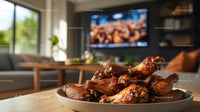 Crispy Glazed Chicken Drumsticks in Cozy Modern Home Setting