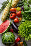 Fresh Mixed Vegetables and Fruit for Healthy Eating Banner