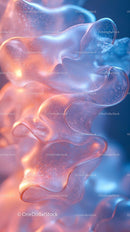 Abstract Colorful Fluid Glass Sculptures for Modern Art