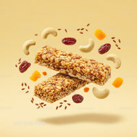 Healthy Granola Bars with Nuts and Dried Fruits