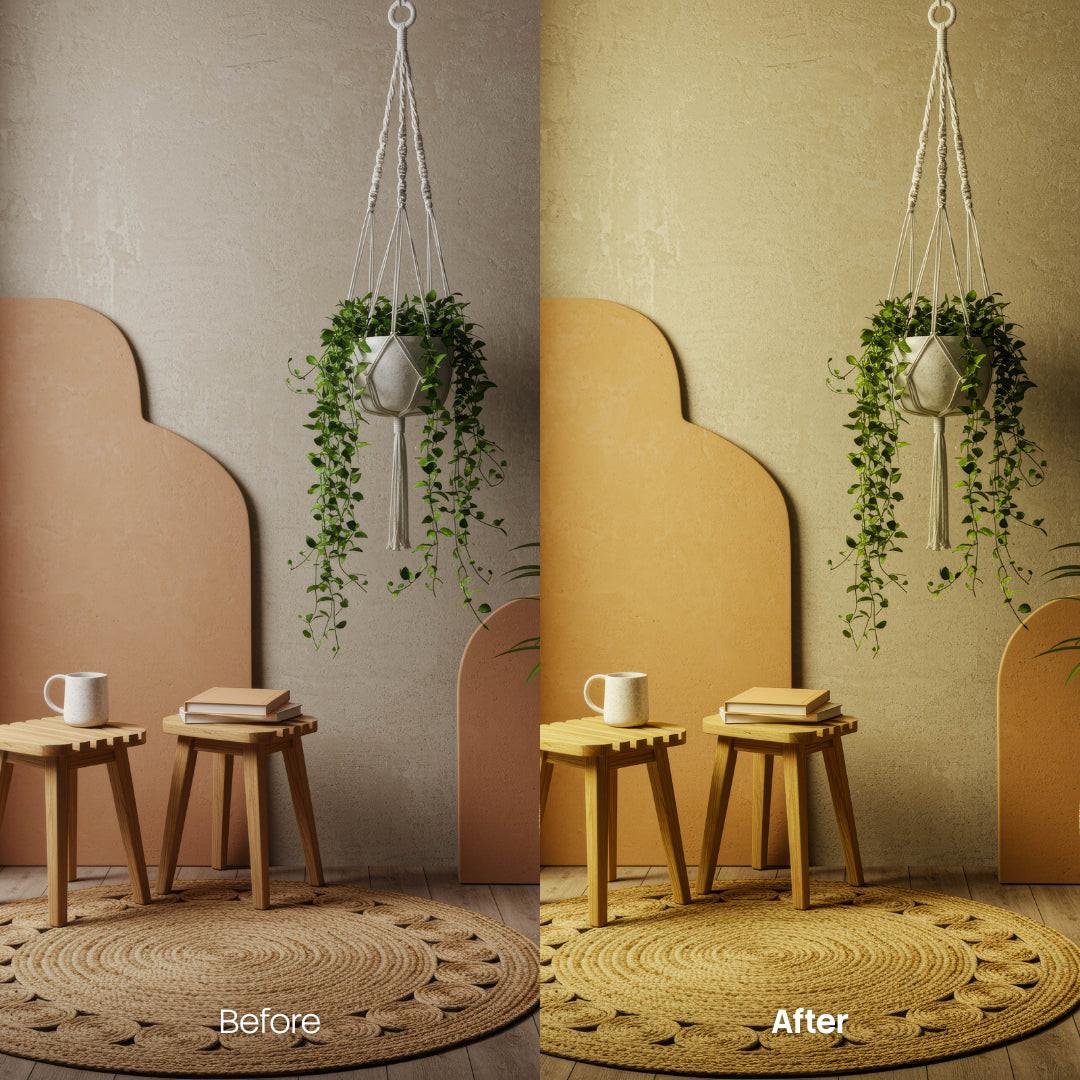 Cozy Interior XMP presets color grading preview