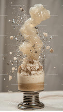 Creamy Dessert with Explosive Splash in a Stylish Glass