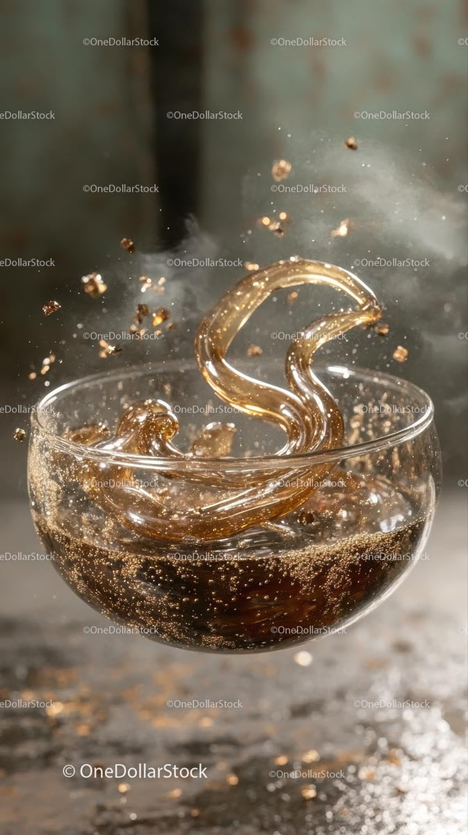 Musująca Cola Splash z Bąbelkami w Szklance