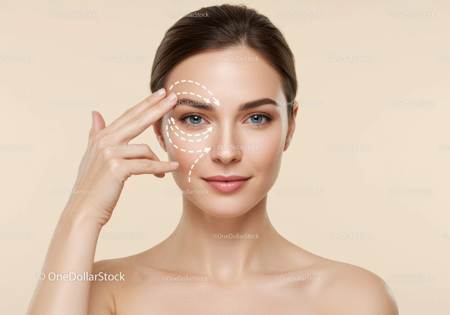 Young Woman Performing Facial Massage for Healthy Skin Skincare
