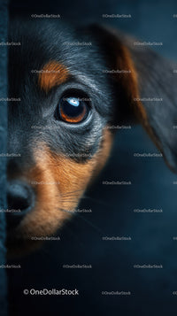 Close-up of a Cute Puppy with Expressive Brown Eyes and Fluffy Fur