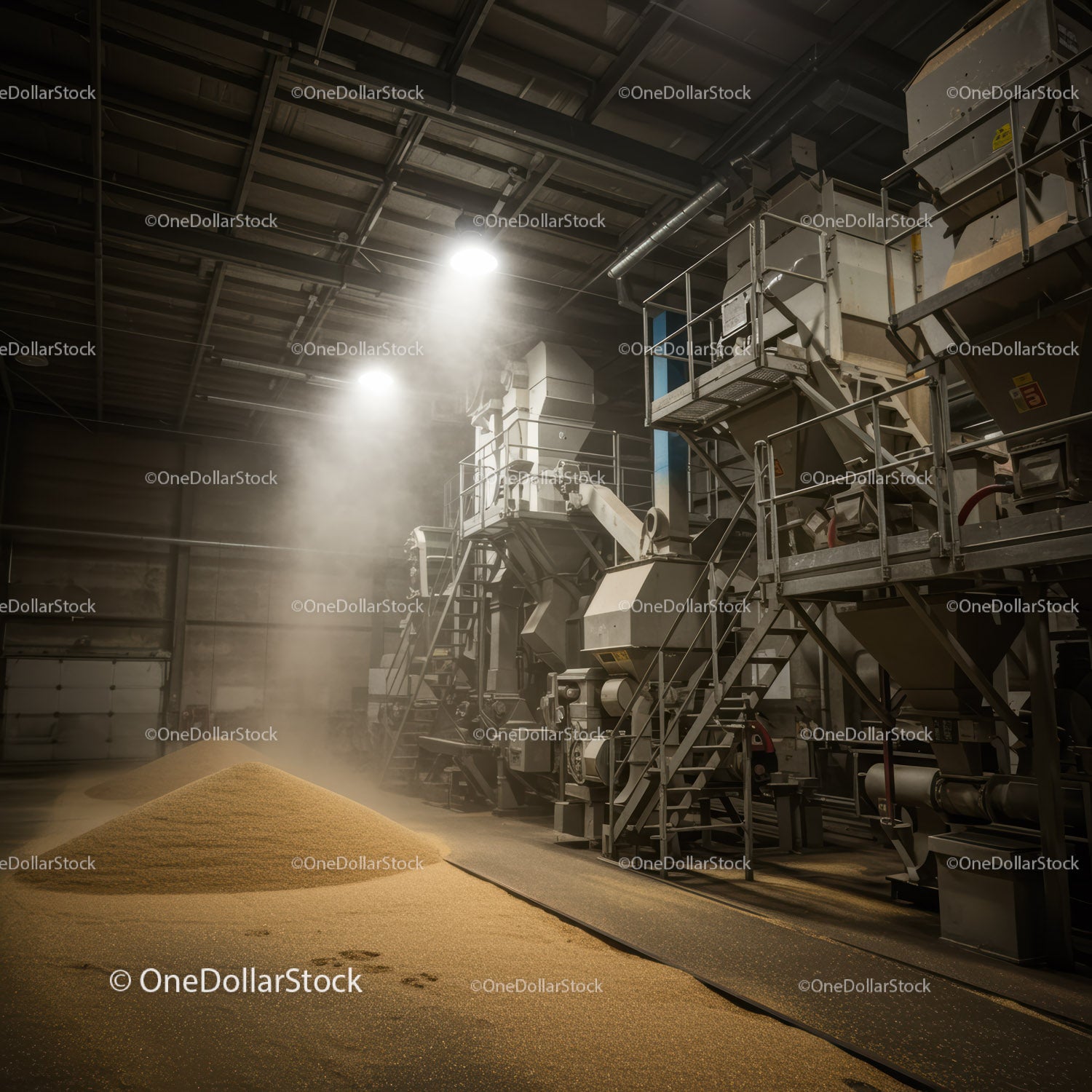 Industrial Grain Processing Facility with Dust Explosion