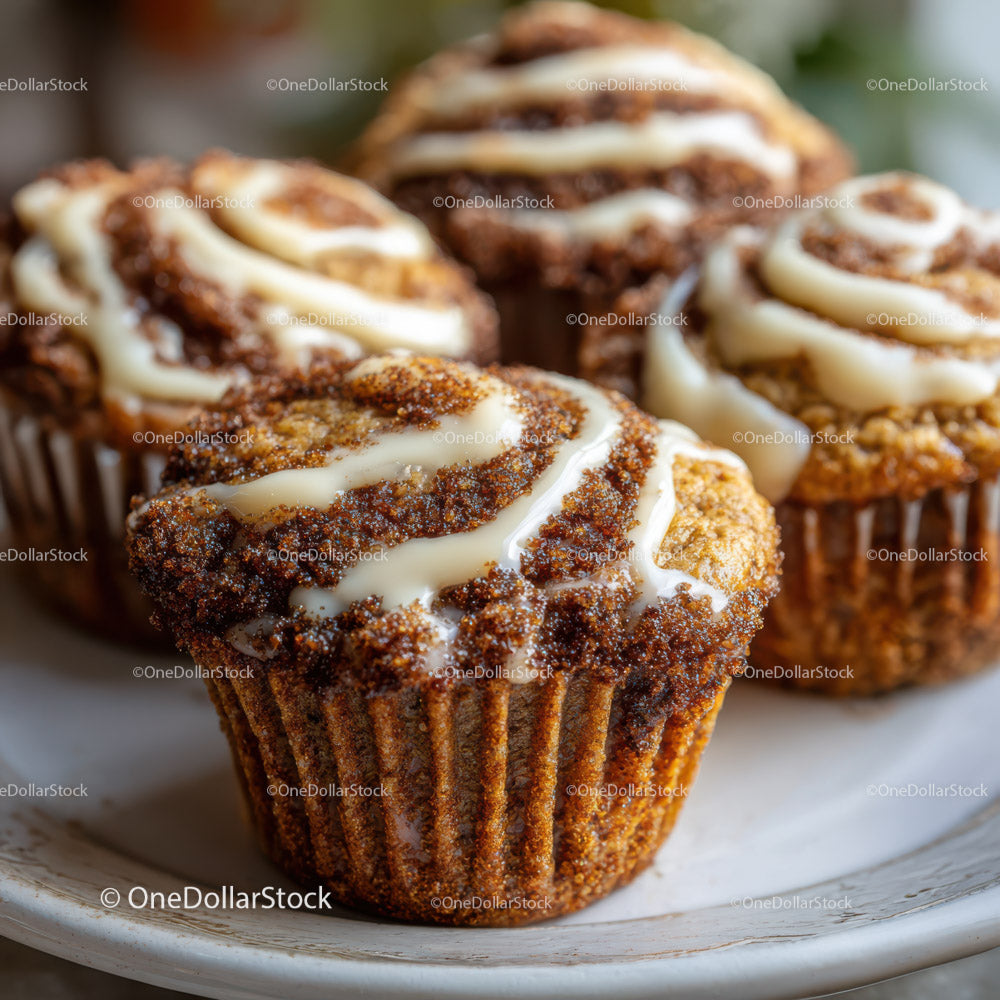 Muffinki cynamonowe z lukrem i pikantną kruszonką