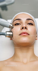 Woman Receiving Laser Skin Treatment in Beauty Clinic