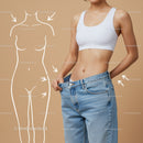 Woman in Fitness Wear Measuring Waist for Weight Loss Progress