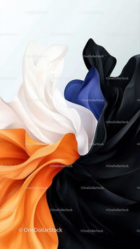 Colorful Abstract Fabric Swirls with Modern Design