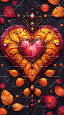 Vibrant Heart-shaped Jewelry with Gemstones and Floral Accents
