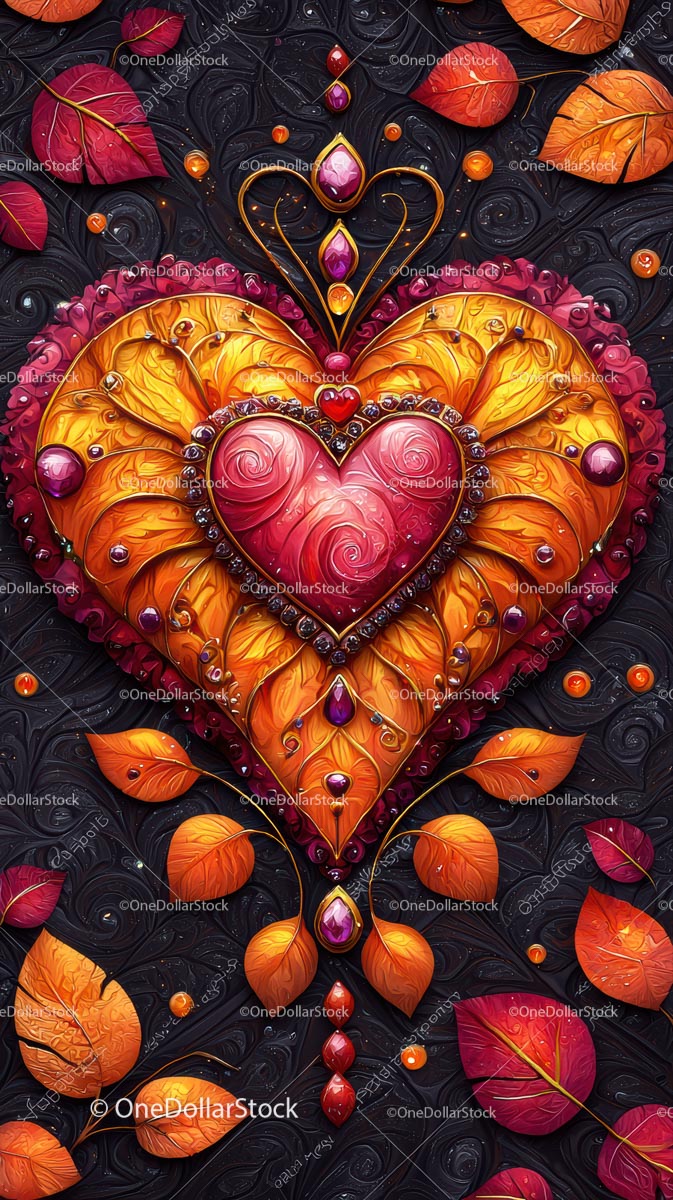 Vibrant Heart-shaped Jewelry with Gemstones and Floral Accents