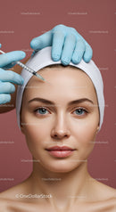 Woman Receiving Botox Injection for Facial Rejuvenation