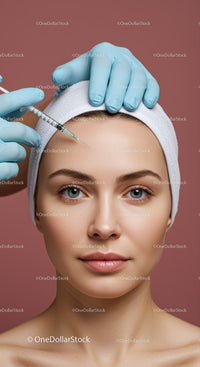 Woman Receiving Botox Injection for Facial Rejuvenation