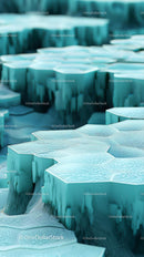Futuristic Architectural Structure with Geometric Design and Textured Surfaces
