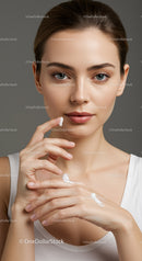 Portrait of a Young Woman with Flawless Facial Skin and Clear Complexion